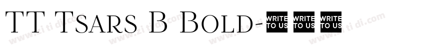 TT Tsars B Bold字体转换
